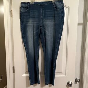 Size 2X HALARA Dark Blue High Waisted Straight Leg Jeans